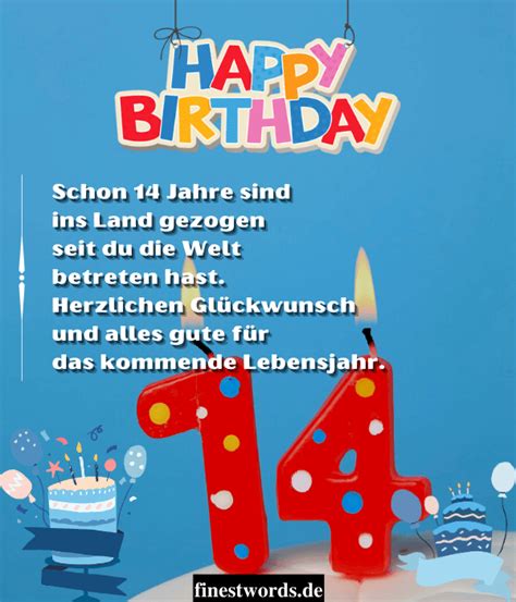 sprüche zum 14 geburtstag|150 Glückwünsche zum 14. Geburtstag mit Bildern.